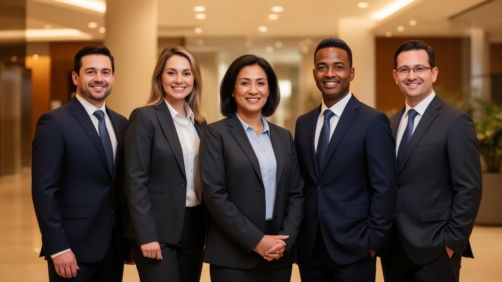 Professional team in a corporate conference room